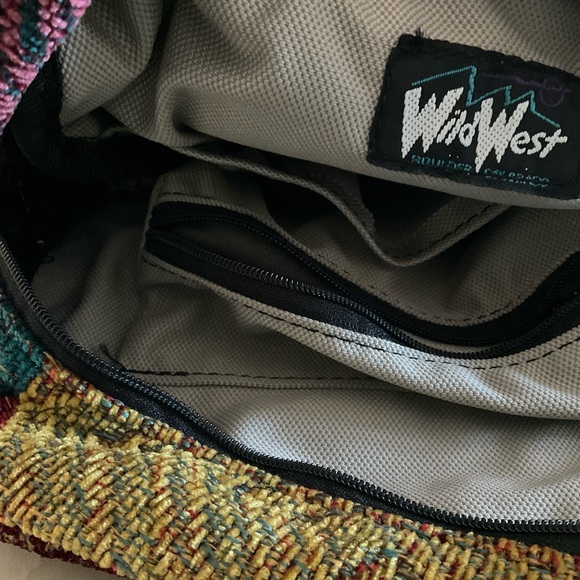 Multi color stitched small backpack - Picture 4 of 4